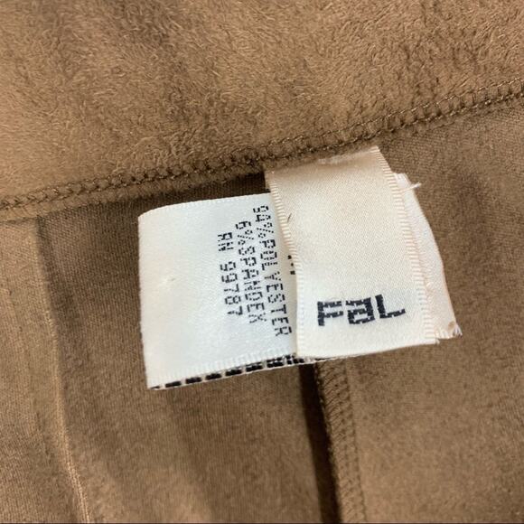 FAL Faux Suede Wide Leg Pants Size Medium - Picture 4 of 7